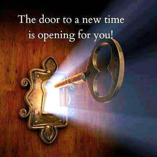 Door opening for new beginnings 